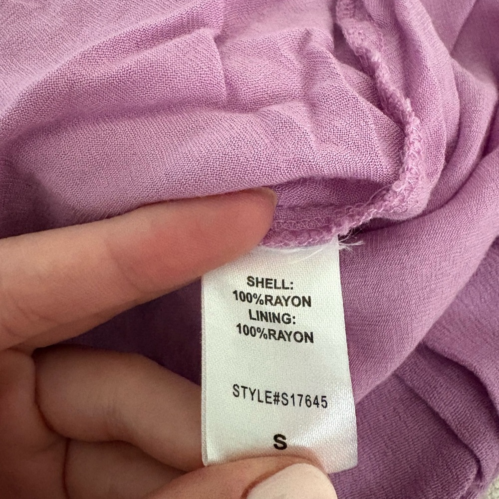 Olivaceous Lavender Ruffled Dress - Picture 5 of 5